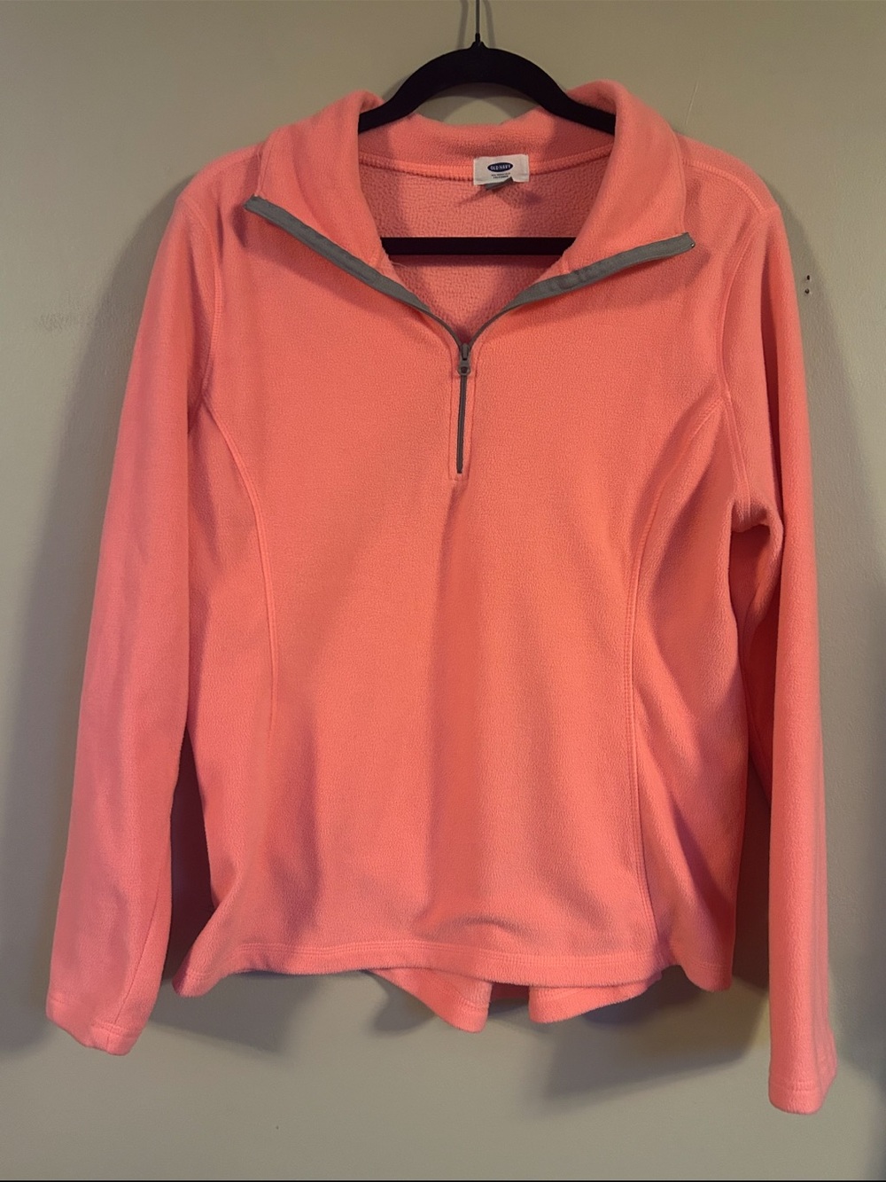 Old Navy Coral Quarter-Zip Fleece Pullover – L